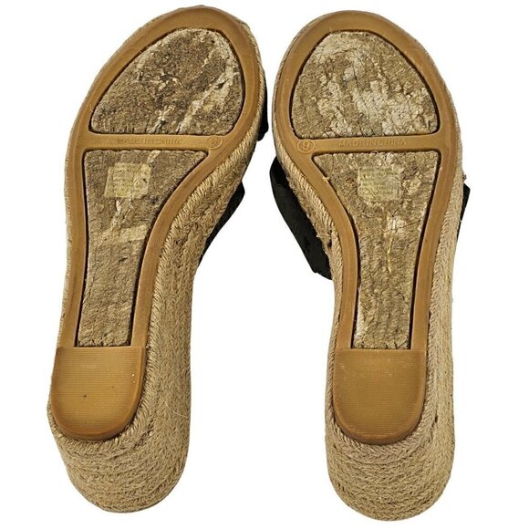 GAP Twisted Knot Espadrille Wedge Slip On Sandals Size 9 - Picture 6 of 9